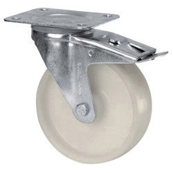 Jeu de roues 2 fixes + 2 pivotantes nylon pour benne SBA