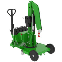 Grue porte à faux à mât rotatif et bras électrique - Stockman 