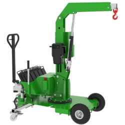 Grue manuelle porte à faux à mât rotatif et bras électrique Miload
