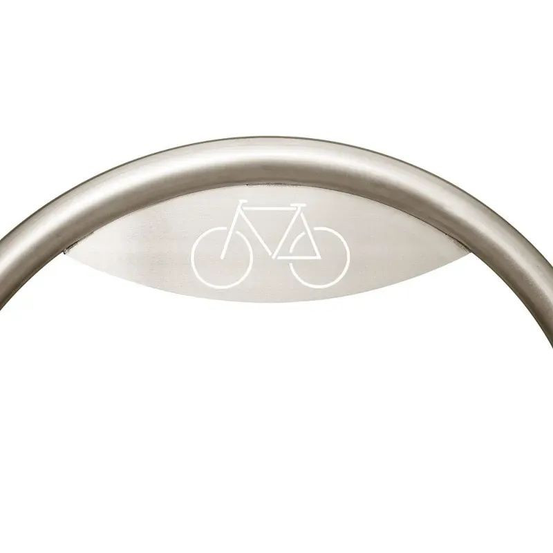 Arceau cycle inox en U avec picto vélo