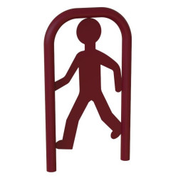 Arceau de signalisation pour passage piéton avec figurine enfant