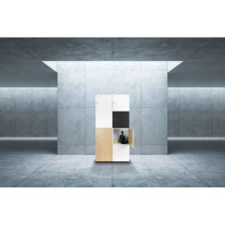 Armoire de bureau avec casiers pour vêtements et effets personnels