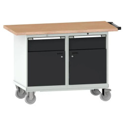 Etabli compact mobile Elégance - Bloc 2 tiroirs / 2 portes