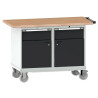 Etabli compact mobile Elégance - Bloc 2 tiroirs / 2 portes
