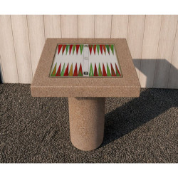 Table haute de jeux de société en béton