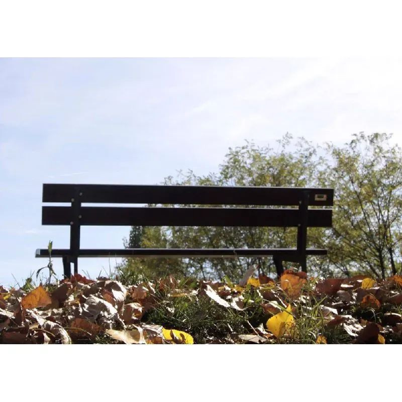 Banc Bretana Benito UM374 en métal et lattes en bois exotique