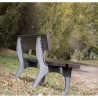 Banc Cantabrico Benito UM381 en fonte et lattes en bois exotique