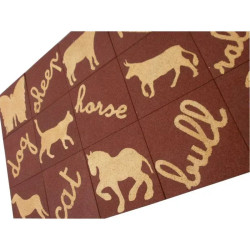 Dalle Hexdalle XE Ludique 50x50 cm - Animaux, chiffre, mots