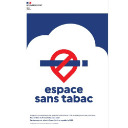 Panneau signalétique "espace sans tabac"