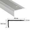Nez de marche cornière en aluminium strié pour la rénovation