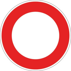 Panneau circulation interdite à tout véhicule dans les 2 sens - B0