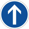 Panneau B21b - Direction obligatoire tout droit