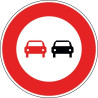 Panneau B3 - Interdiction de dépasser tous les véhicules à moteur