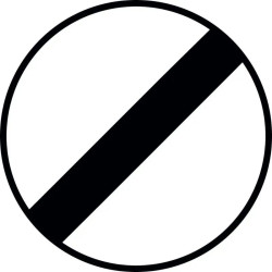 Panneau B31 - Fin de toutes les interdictions précédemment signalées