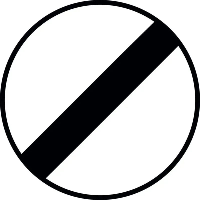 Panneau B31 - Fin de toutes les interdictions précédemment signalées