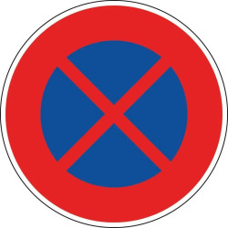 Panneau arrêt et stationnement interdit - B6d