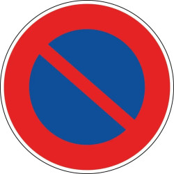 Panneau stationnement interdit - B6a1