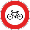 Panneau accès interdit aux cycles - B9b