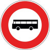 Panneau B9f - Accès interdit aux véhicules de transport en commun