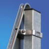 Colliers de fixation 80x40 mm pour poteau routier - Lot de 2