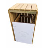 Poubelle de tri sélectif 1, 2 ou 3 flux en bois - Jersey