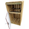 Poubelle de tri sélectif 1, 2 ou 3 flux en bois - Jersey