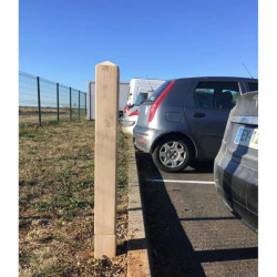 Borne flexible en bois anti stationnement