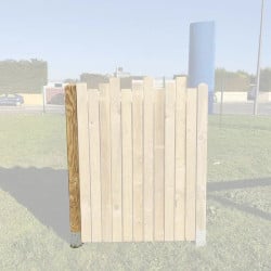 Panneau cache conteneur en bois