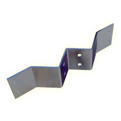Fixation inox invisible pour panneau d'aire de jeux sur poteau bois