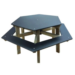 Table pique nique enfants Hexagonale