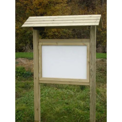 Vitrine Turin d'affichage en bois avec toit