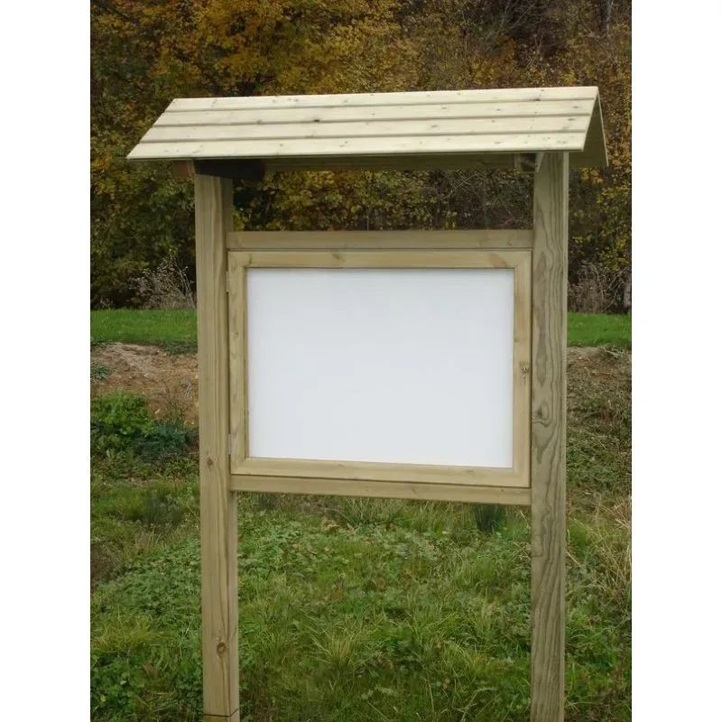 Vitrine Turin d'affichage en bois avec toit