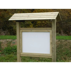 Vitrine Turin d'affichage en bois avec toit