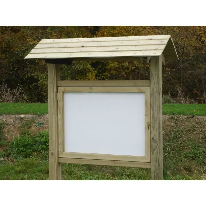Vitrine Turin d'affichage en bois avec toit