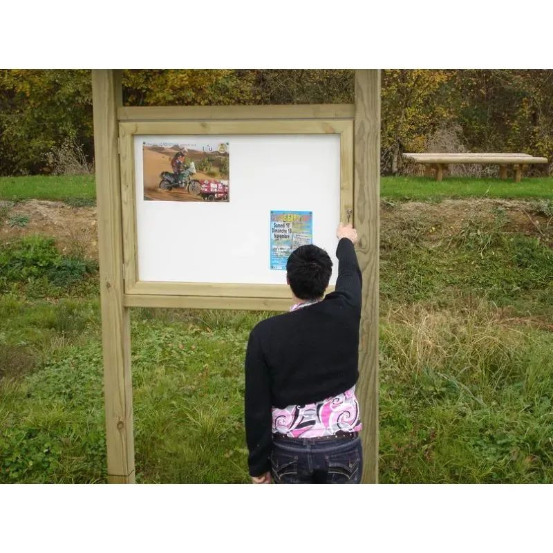 Vitrine Turin d'affichage en bois avec toit
