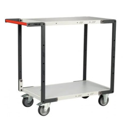 Servante 2 ou 3 plateaux - 250 kg - Poignée de poussée horizontale