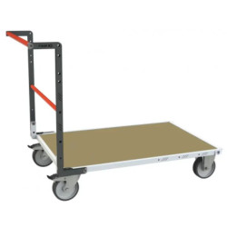 Chariot modulaire tube plateau bois 500 kg - Fimm