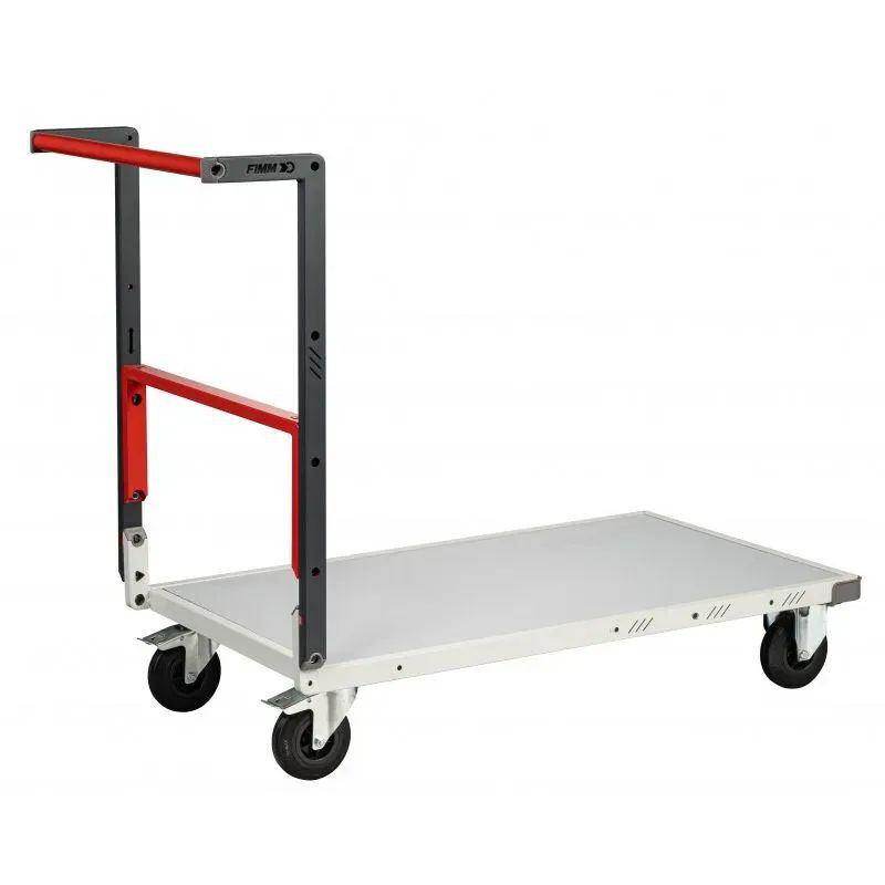 Chariot de manutention Fimm avec dossier repliable 100x60cm 250 kg