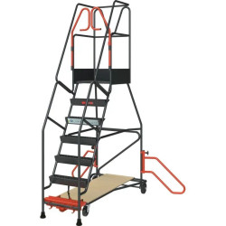 Escabeau de rayonnage à immobilisation automatique 5 à 15 marches