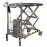 Table élévatrice électrique en inox à vis sans fin 100 kg