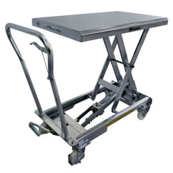 Table élévatrice manuelle inox Bishamon 150 à 500 kg