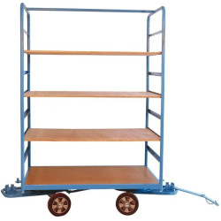 Servante monotrace à 2 essieux directeurs 500 kg - Fimm