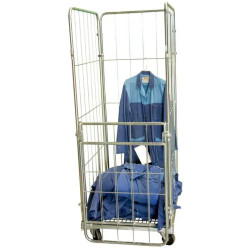 Roll conteneur en acier zingué 2 ou 3 ridelles 400 kg - Fimm