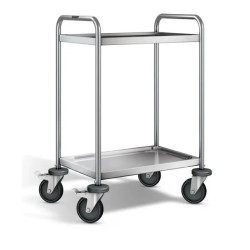 Desserte alimentaire en inox 2 ou 3 plateaux 120 kg - Fimm