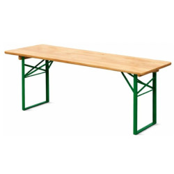 Table brasserie pliante 220x70 cm ou 220x80 cm Féria - Lot de 2