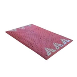 Coussin berlinois 300 x 180 cm rouge épaisseur 6.5 cm avec fixation