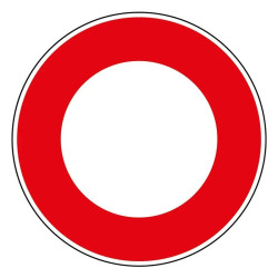 Panneau circulation interdite BK0 temporaire