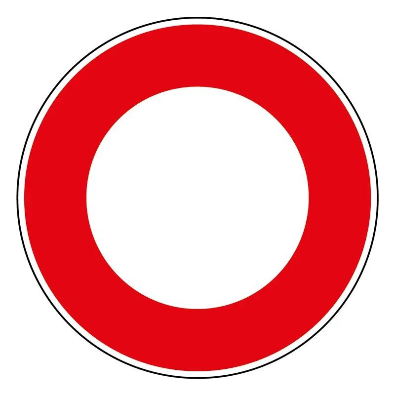 Panneau circulation interdite BK0 temporaire