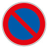 Panneau stationnement interdit BK6a1 temporaire