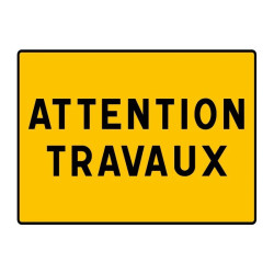 Panneau attention travaux KC122P temporaire